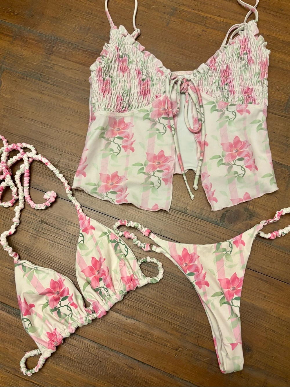Frankie’s bikinis 3 piece tiger lily bikini set
